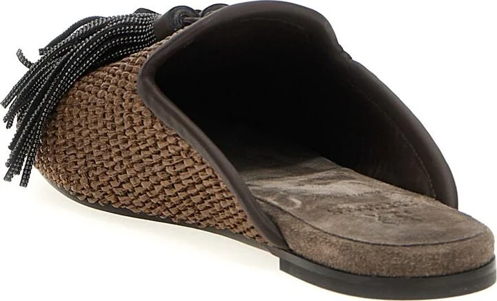 Brunello Cucinelli Jewel Tassel Sabots - Image 3