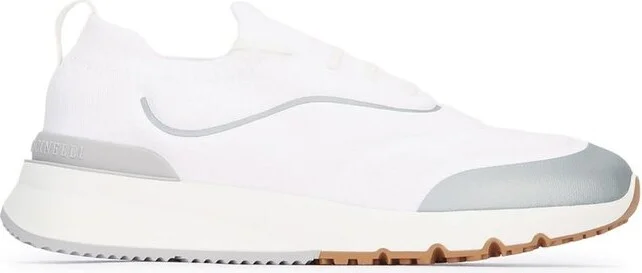 Brunello Cucinelli Knit Lace-Up Sneakers