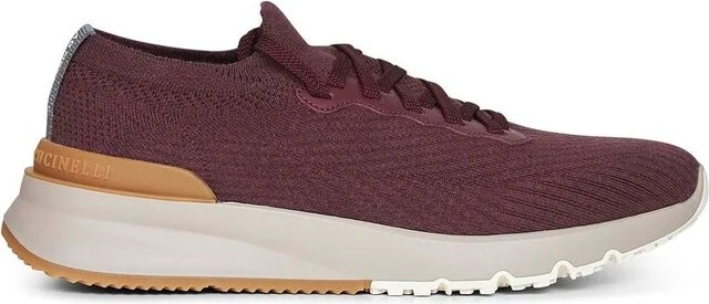 Brunello Cucinelli Knitted Lace-Up Sneakers