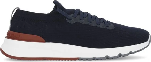 Brunello Cucinelli Knitted Lace-Up Sneakers