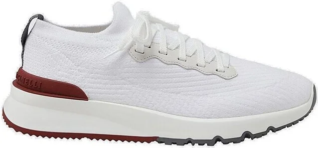 Brunello Cucinelli Knitted Lace-Up Sneakers