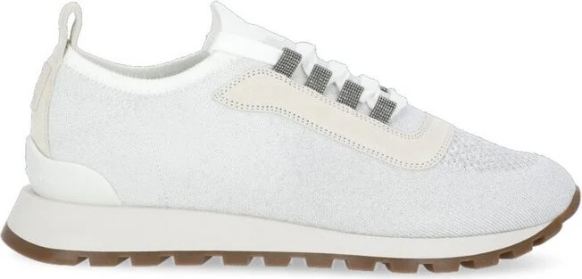 Brunello Cucinelli Knitted Lace-Up Sneakers