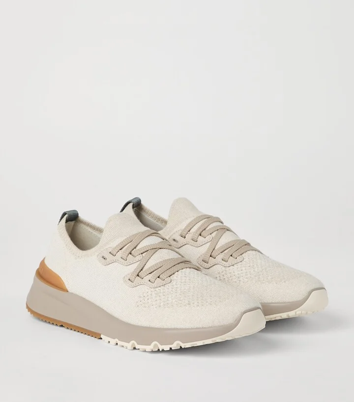 Brunello Cucinelli Knitted Runner Sneakers - Image 2