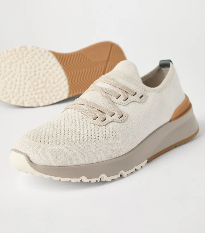 Brunello Cucinelli Knitted Runner Sneakers - Image 5