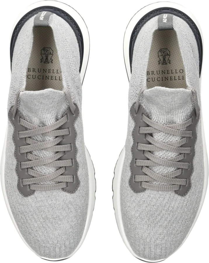 Brunello Cucinelli Knitted Sneakers - Image 4