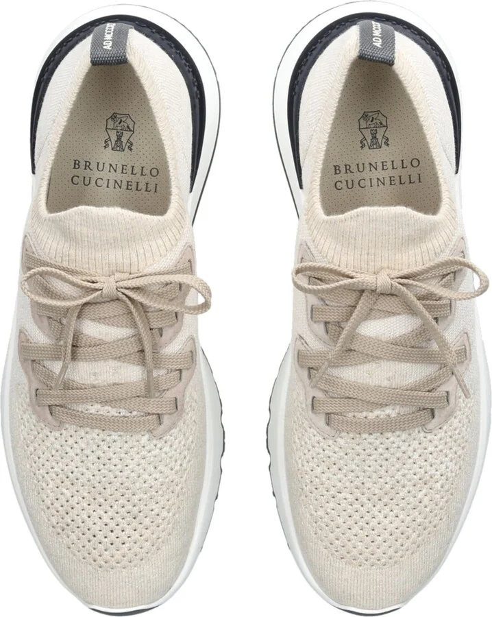 Brunello Cucinelli Knitted Sneakers - Image 4
