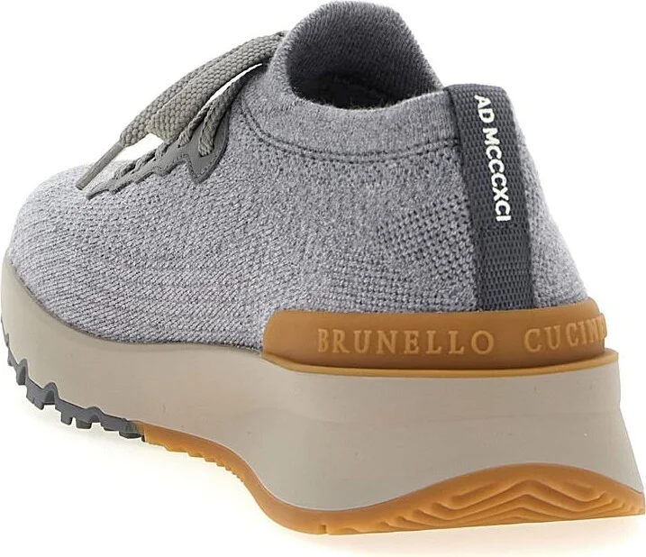 Brunello Cucinelli Knitted Sneakers - Image 3