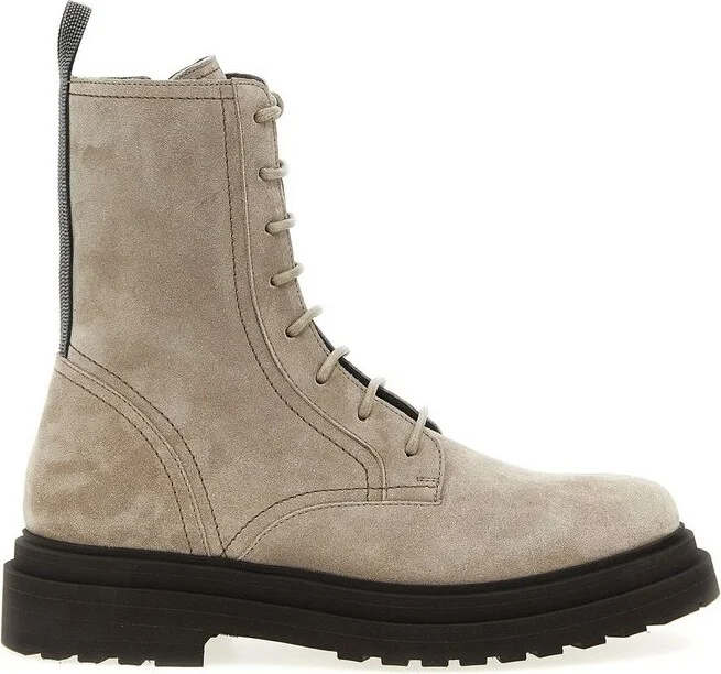 Brunello Cucinelli Lace-Up Ankle Boots