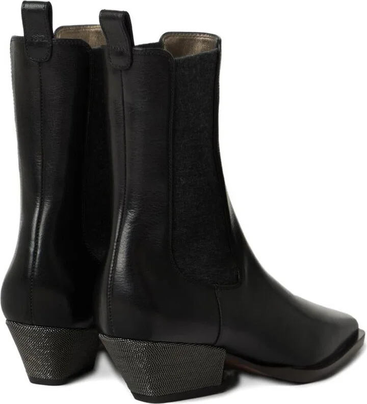 Brunello Cucinelli Leather Boots - Image 4