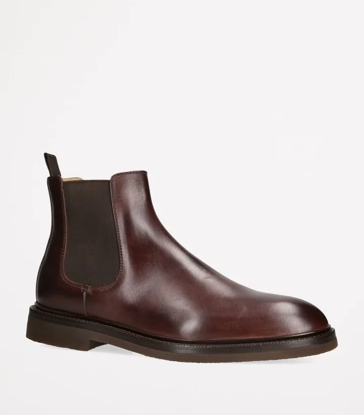 Brunello Cucinelli Leather Chelsea Boots - Image 3