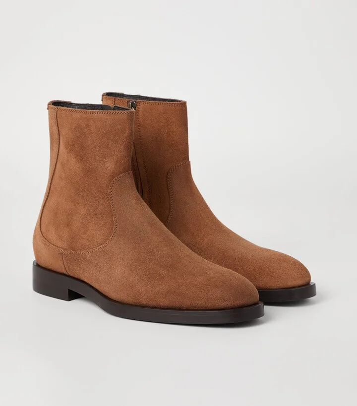 Brunello Cucinelli Leather Chelsea Boots - Image 3