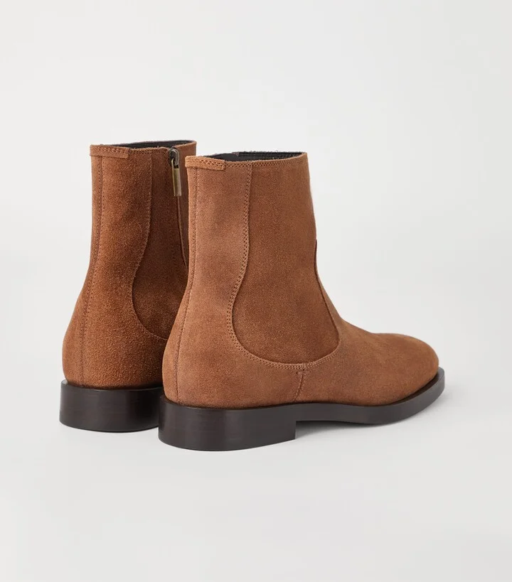 Brunello Cucinelli Leather Chelsea Boots - Image 4