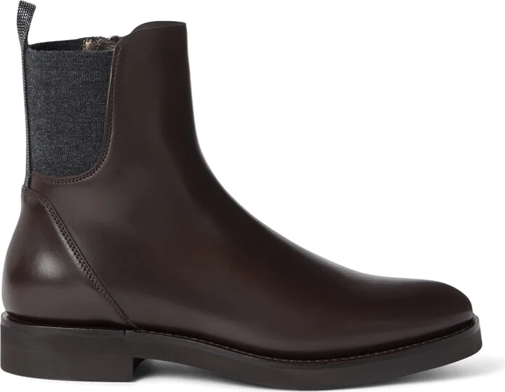 Brunello Cucinelli Leather Chelsea Boots
