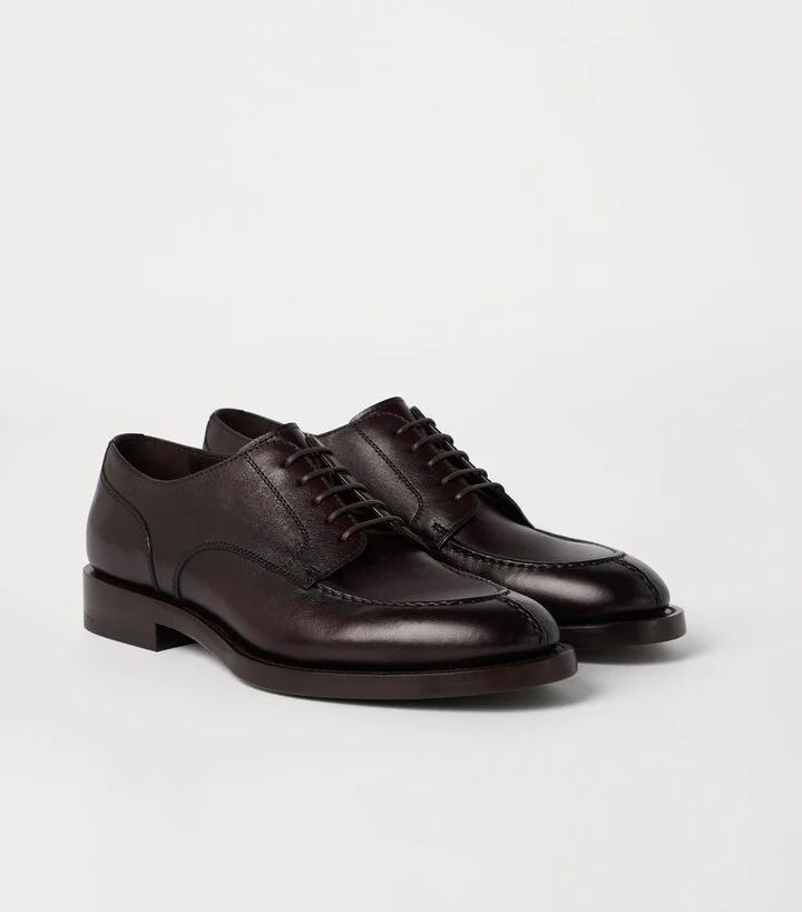 Brunello Cucinelli Leather Derby Shoes - Image 2
