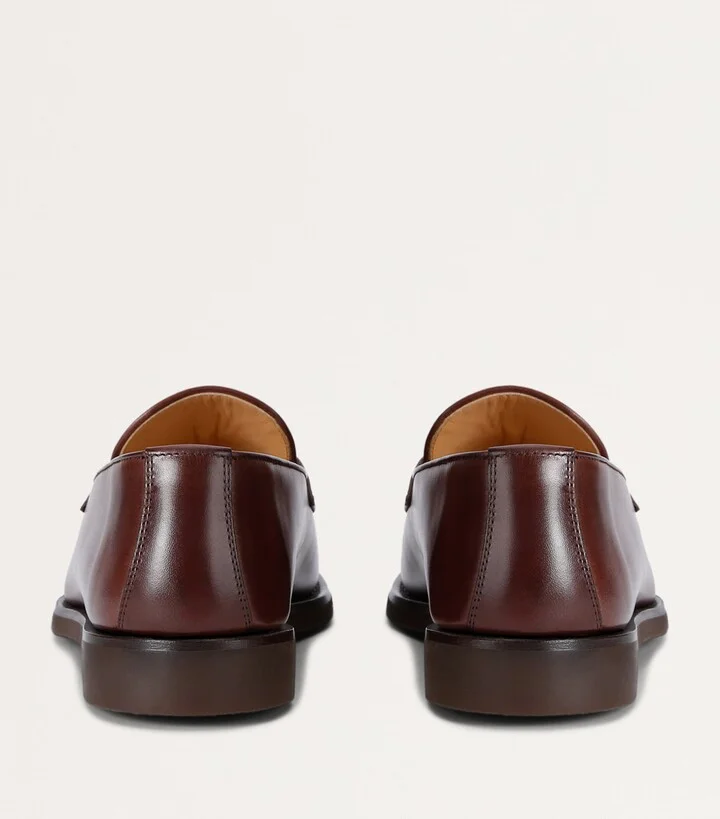 Brunello Cucinelli Leather Flex Penny Loafers - Image 2