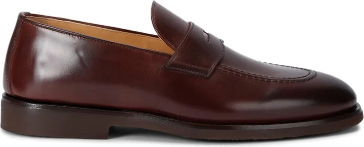 Brunello Cucinelli Leather Flex Penny Loafers