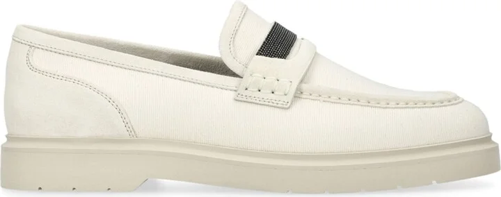 Brunello Cucinelli Leather Monili Penny Loafers