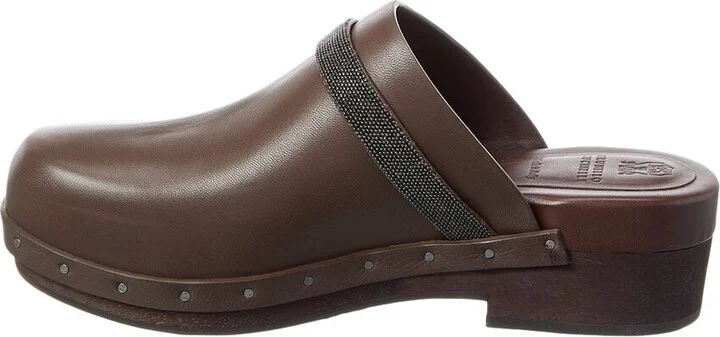 Brunello Cucinelli Leather Mule - Image 2
