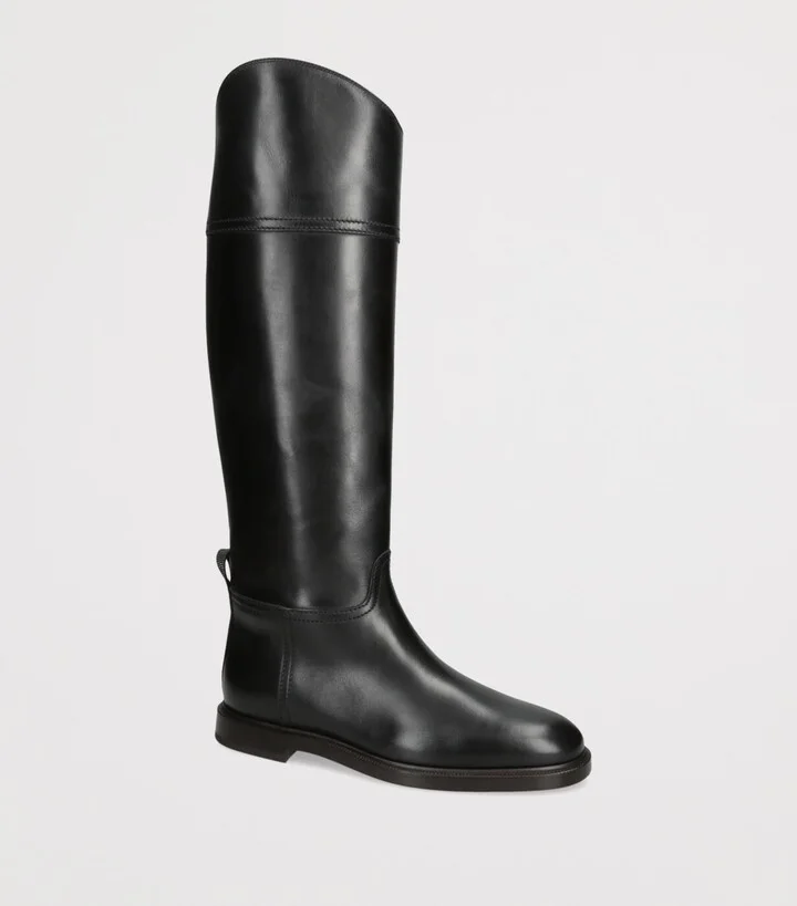 Brunello Cucinelli Leather Riding Boots - Image 3