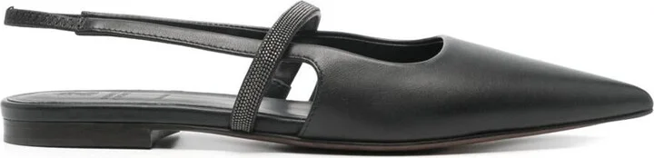 Brunello Cucinelli Leather Slingback Pumps