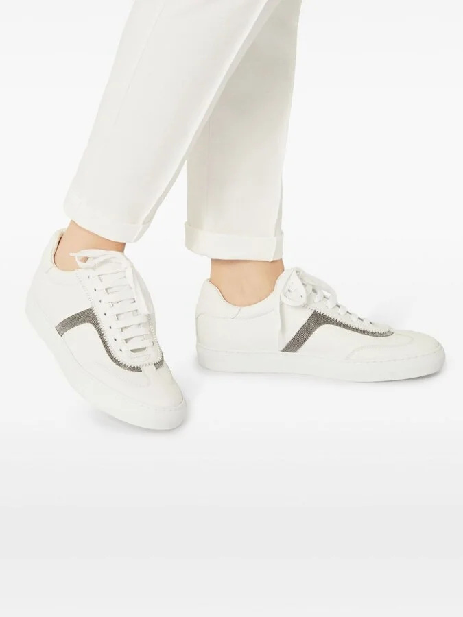 Brunello Cucinelli Leather Sneakers - Image 2