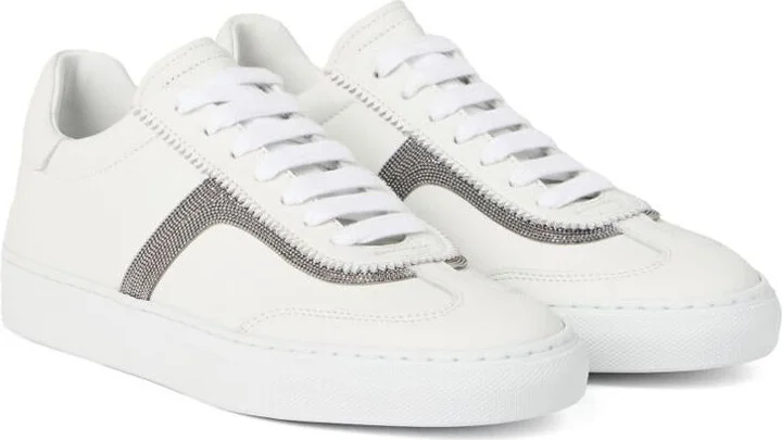 Brunello Cucinelli Leather Sneakers - Image 4