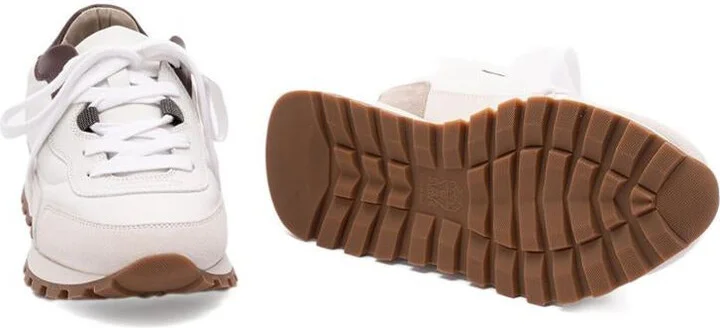 Brunello Cucinelli Leather Sneakers - Image 3