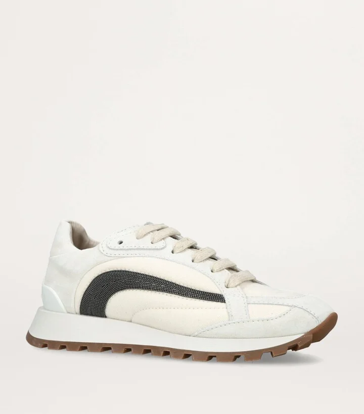 Brunello Cucinelli Leather Tech Sneakers - Image 3