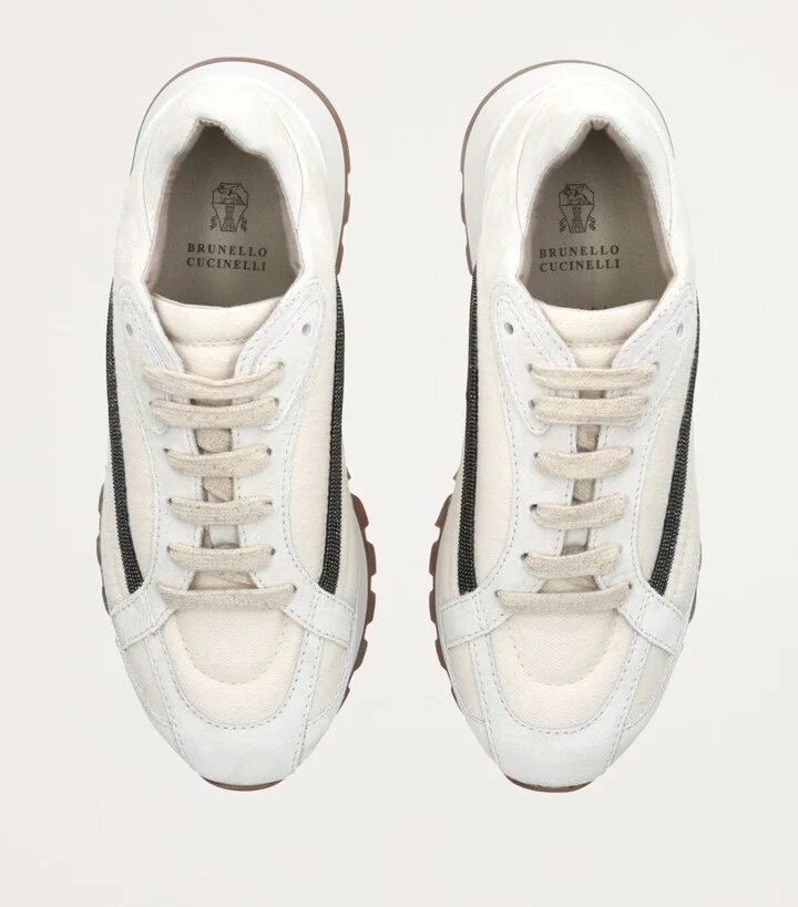 Brunello Cucinelli Leather Tech Sneakers - Image 4