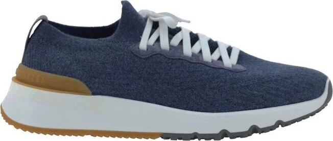 Brunello Cucinelli Logo Embossed Lace-Up Sneakers