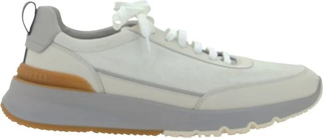 Brunello Cucinelli Logo Embossed Lace-Up Sneakers
