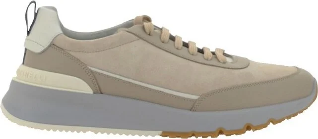 Brunello Cucinelli Logo Embossed Lace-Up Sneakers