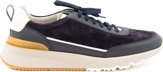 Brunello Cucinelli Logo Embossed Lace-Up Sneakers