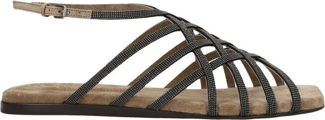 Brunello Cucinelli Monile Ankle Strap Sandals