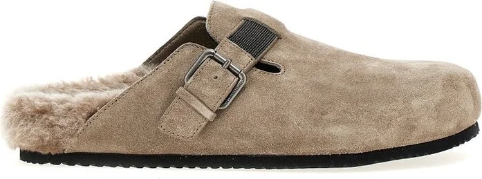 Brunello Cucinelli Monile-Detailed Slip-On Sandals