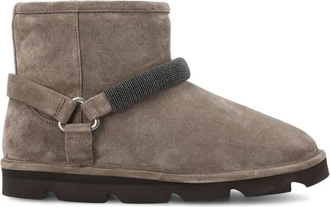 Brunello Cucinelli Monile Embellished Ankle Boots