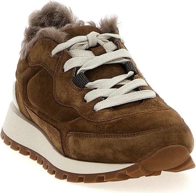 Brunello Cucinelli Monile Suede Sneakers - Image 2