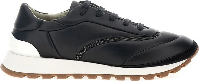 Brunello Cucinelli Monili-Chain Lace-Up Sneakers