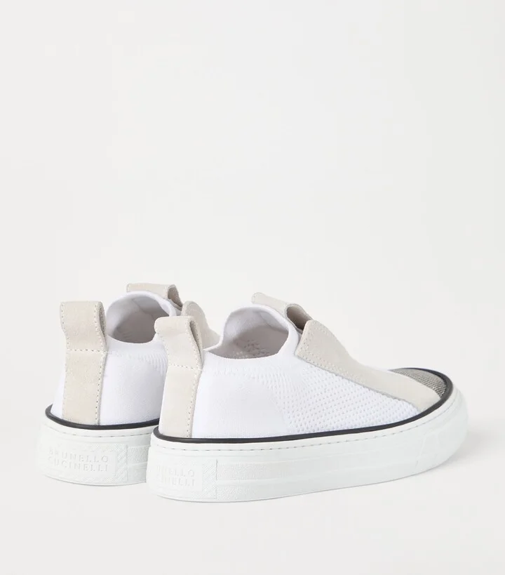Brunello Cucinelli Monili-Embellished Slip-On Sneakers - Image 3