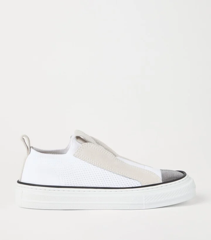 Brunello Cucinelli Monili-Embellished Slip-On Sneakers - Image 5