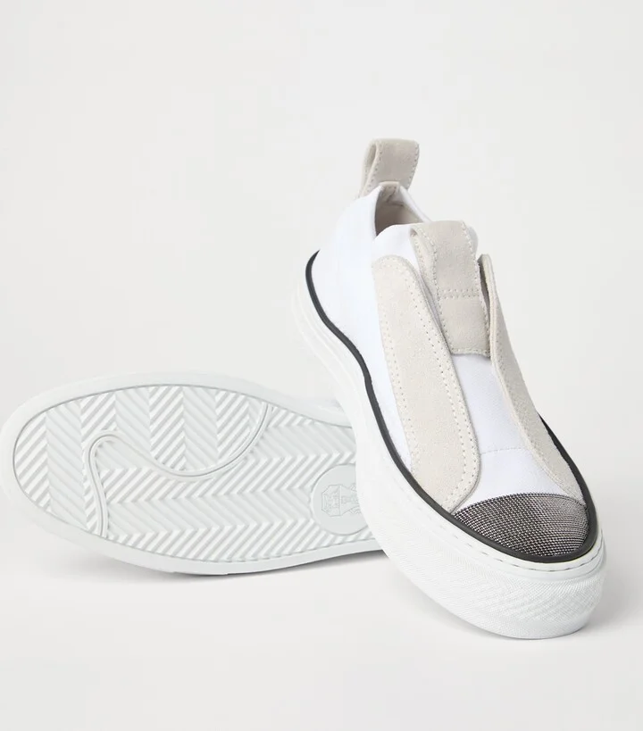 Brunello Cucinelli Monili-Embellished Slip-On Sneakers - Image 6