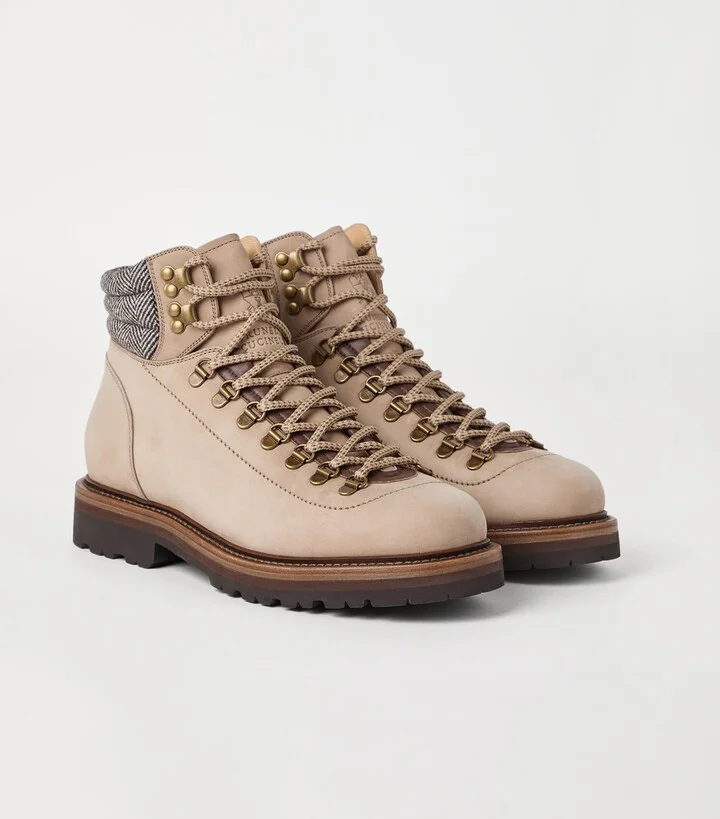 Brunello Cucinelli Nubuck-Leather Ankle Boots - Image 3
