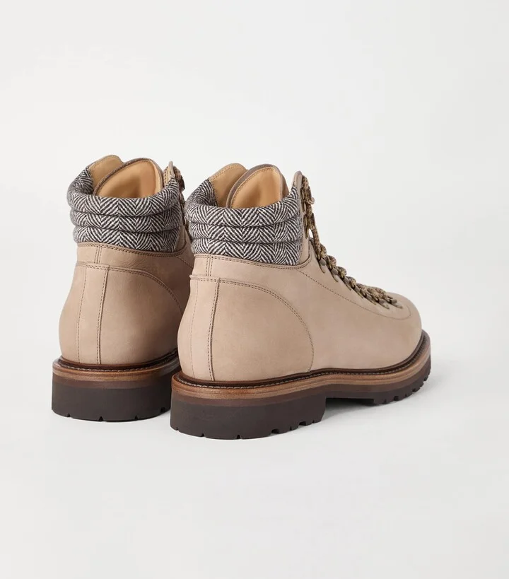 Brunello Cucinelli Nubuck-Leather Ankle Boots - Image 4