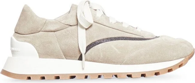 Brunello Cucinelli Panelled Lace-Up Sneakers