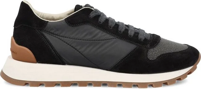 Brunello Cucinelli Panelled Lace-Up Sneakers
