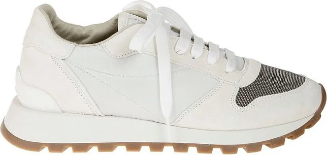 Brunello Cucinelli Panelled Lace-Up Sneakers