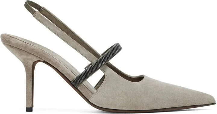 Brunello Cucinelli Pointed Sling-Back Shoes