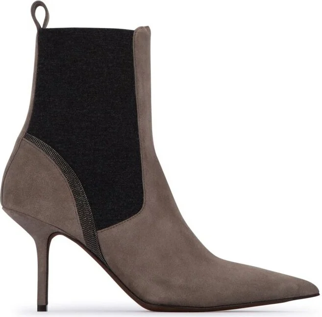 Brunello Cucinelli Pointed Toe Ankle Boots