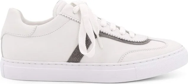 Brunello Cucinelli Precious Detailed Lace-Up Sneakers