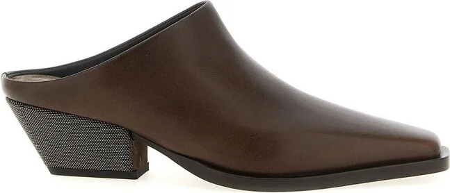 Brunello Cucinelli Precious Heeled Mules